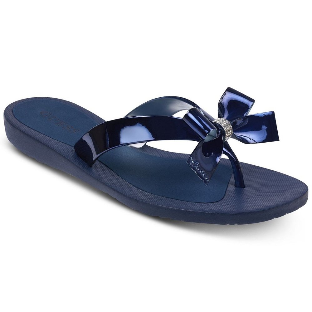 GUESS navy blue sandals with bow - Size 7
